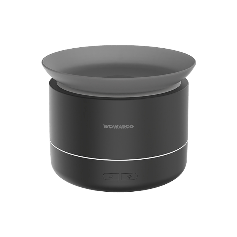 Difusor de niebla CLOUDMIST PRO negro, vista frontal, sin fondo | CLOUDMIST PRO black mist diffuser, front view, isolated background