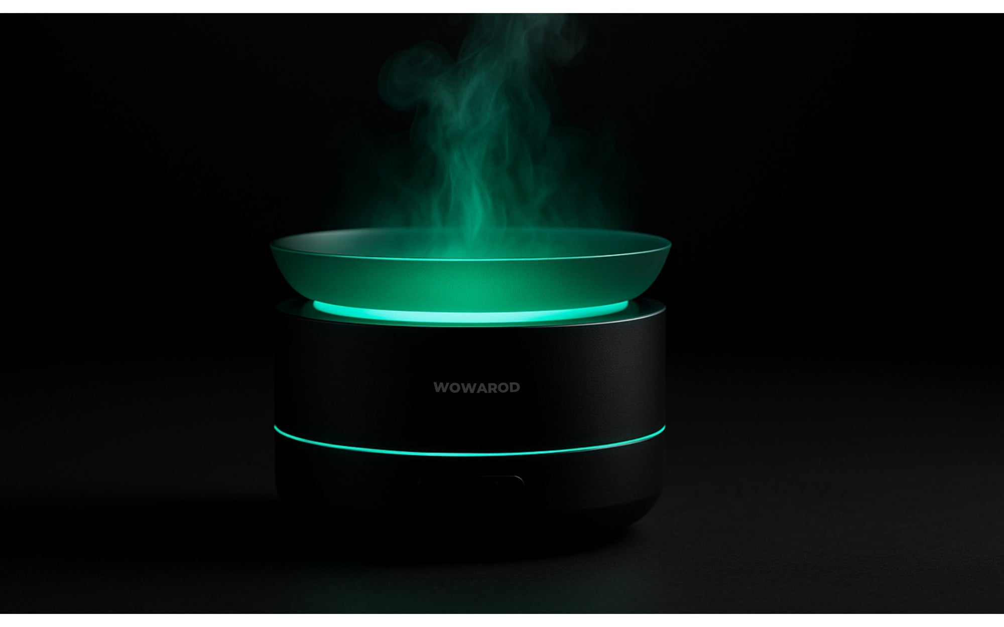 Difusor de niebla CLOUDMIST PRO negro con luz verde y niebla dinámica | CLOUDMIST PRO black mist diffuser with green light and dynamic mist